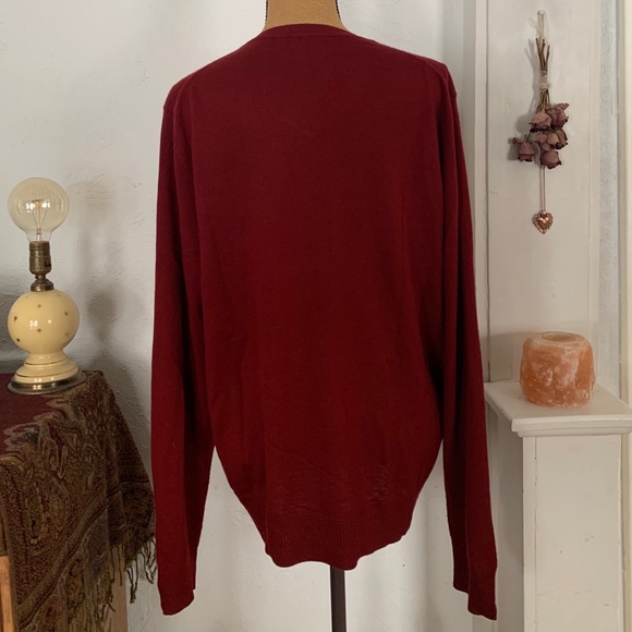 Burgundy Merino Blend Pullover Sweater Large - Picture 7 of 8
